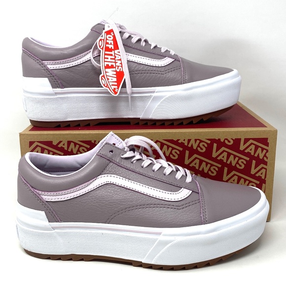 Vans Other - VANS Old Skool Stacker Tumbled Violet Men’s Low Top Leather Platform VN0A4U159XY